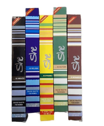 Long Lasting Women Pocket Perfume, Pack Of 5